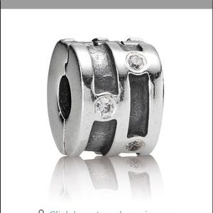 Pandora Retired 925 Silver Sparkling Clip.